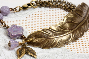 Feather Cuff Style Bracelet