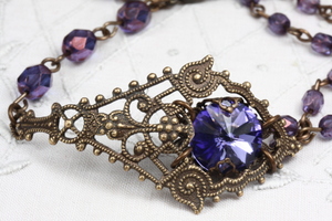 Boho Purple Bronze Bracelet