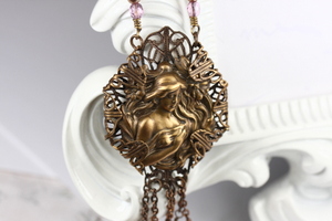 Vintage Art Nouveau Style Cameo Necklace