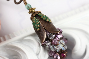 Vintage Style Flower Cluster Necklace, Eternal Blooms