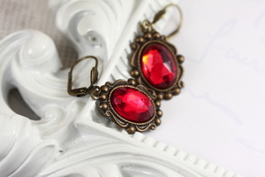 Red Earrings, perfect for the French Themed Bracelet