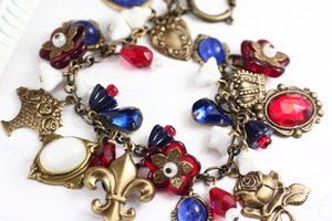 French Theme Charm Bracelet