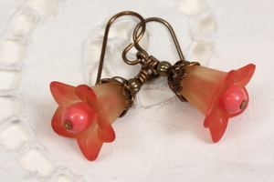 Flower Earrings, Daylilies