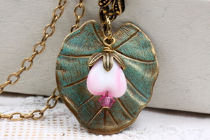 Art Nouveau Lotus Necklace
